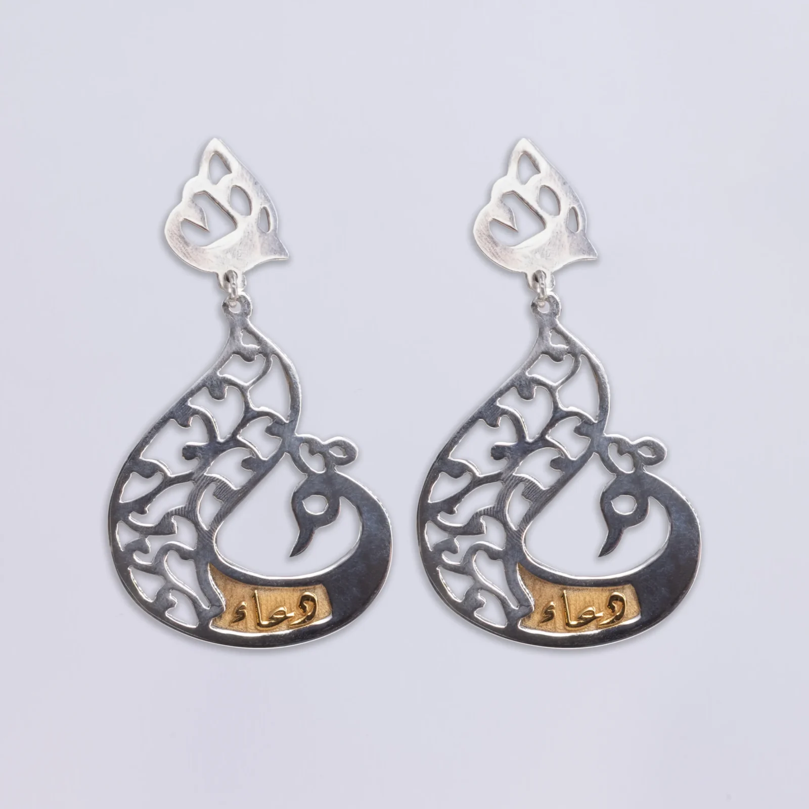 Customized Handmade gold plated 925 sterling silver earring