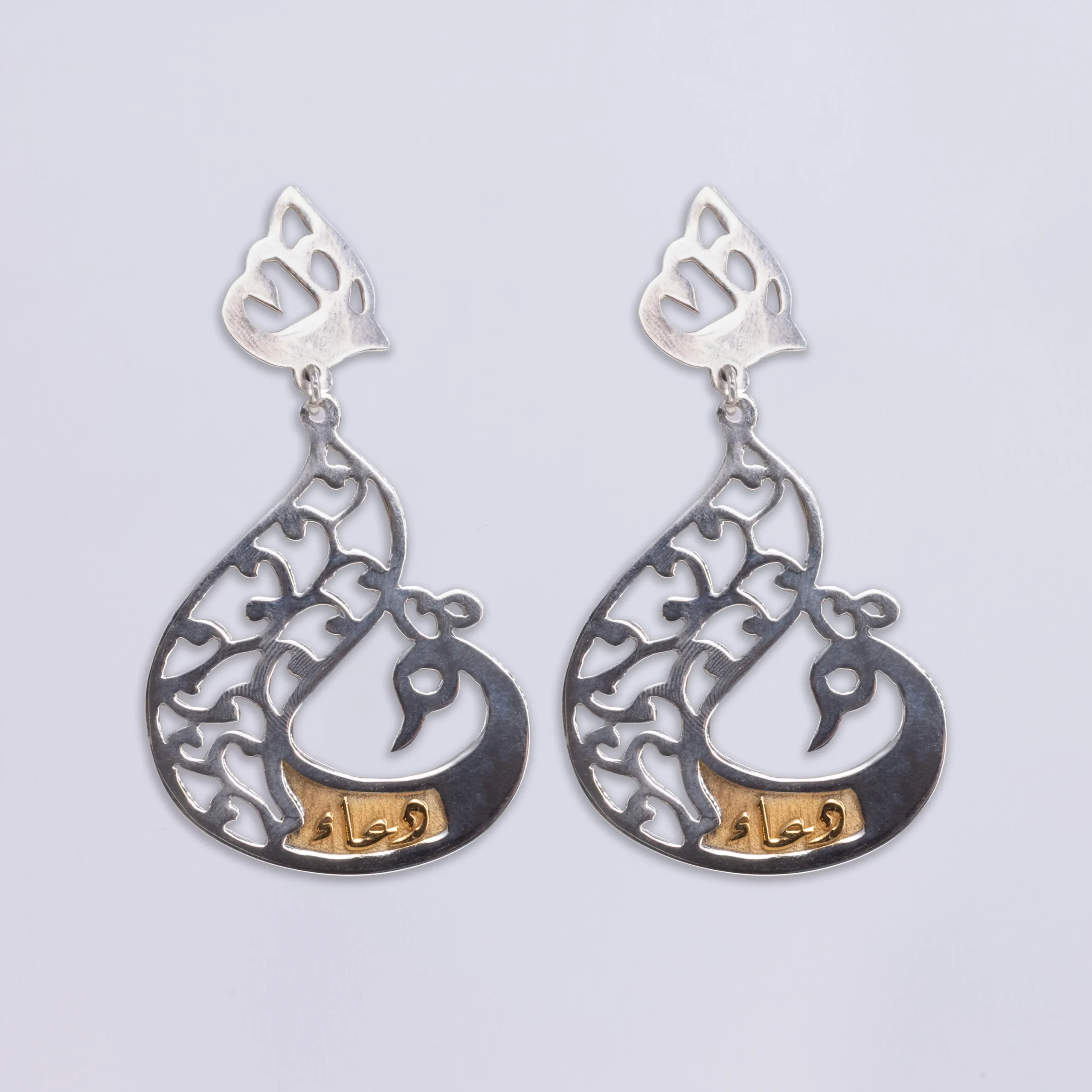 Customized Handmade gold plated 925 sterling silver earring