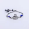 Sterling silver bracelet with lapis stone