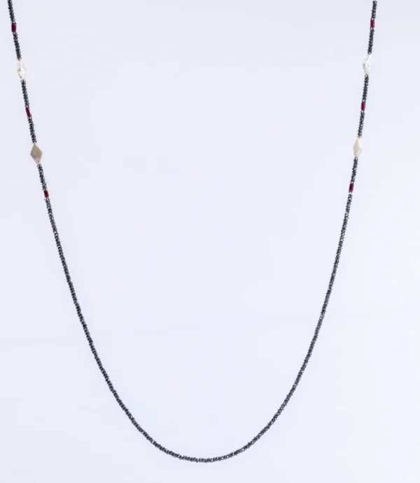 سلسلة نظاره بحجر الهيماتيت والجارنيت واللولي<br>