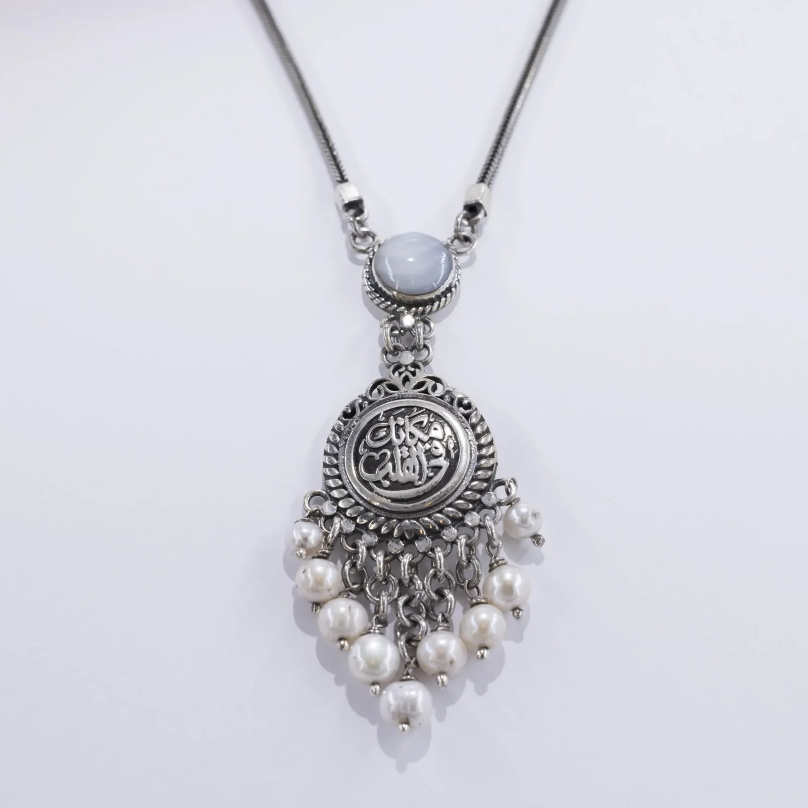 Sterling silver necklace 925 with mother pearl