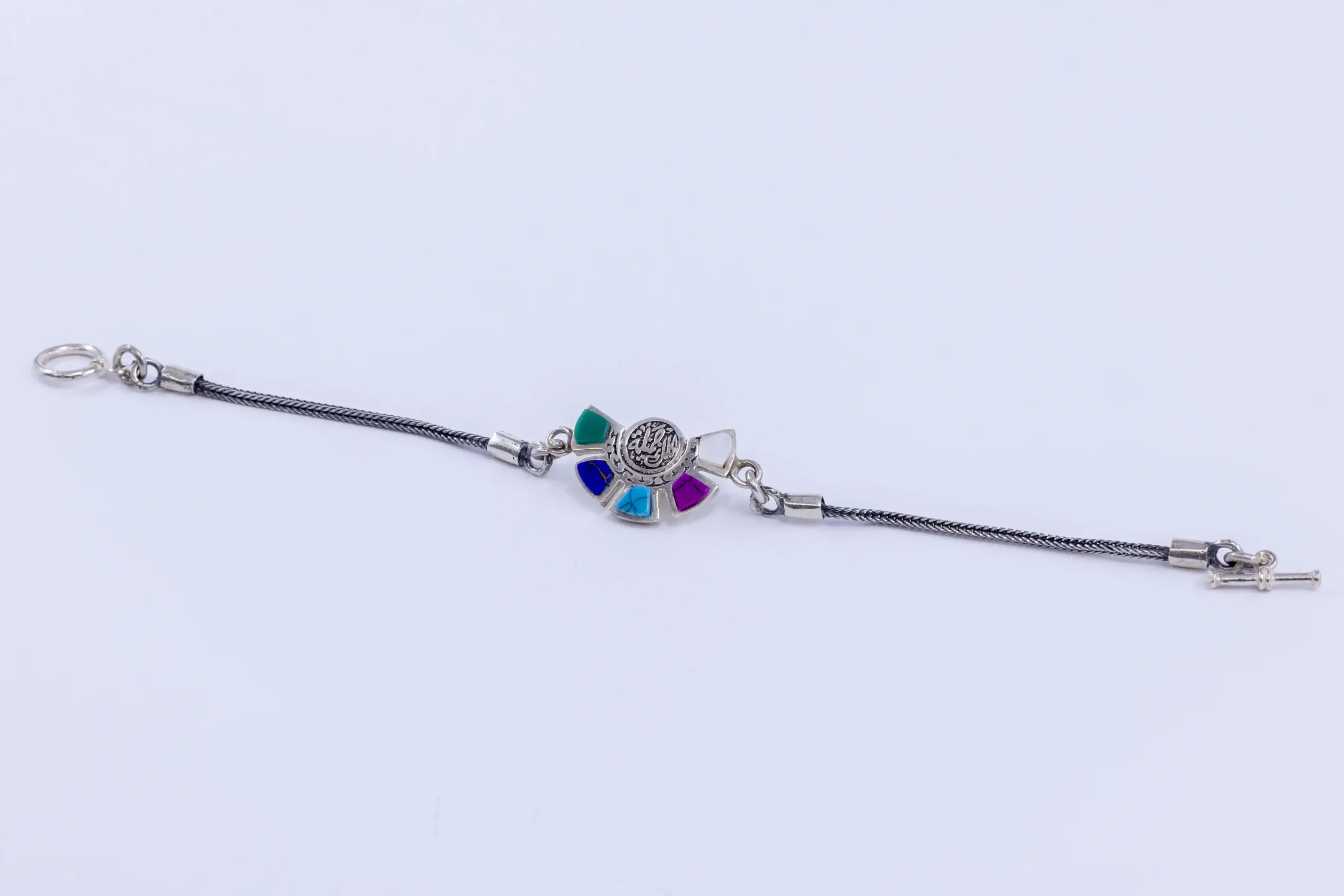 Sterling silver bracelet with mother of pearl