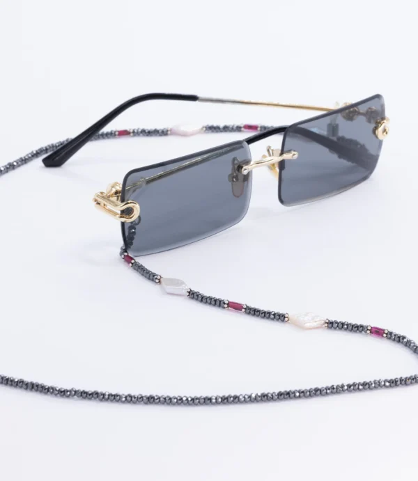 سلسلة نظارة 8 بحجر أسود وهيماتيت