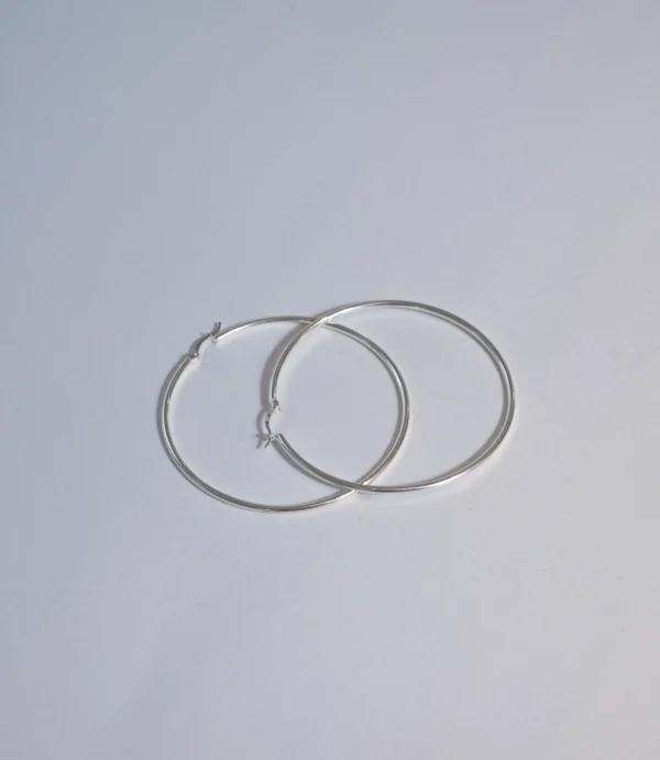 حلق ايطالى عيار 925 مدور كبير