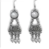 Silver Earrings with White Mother of Pearl and Pearls