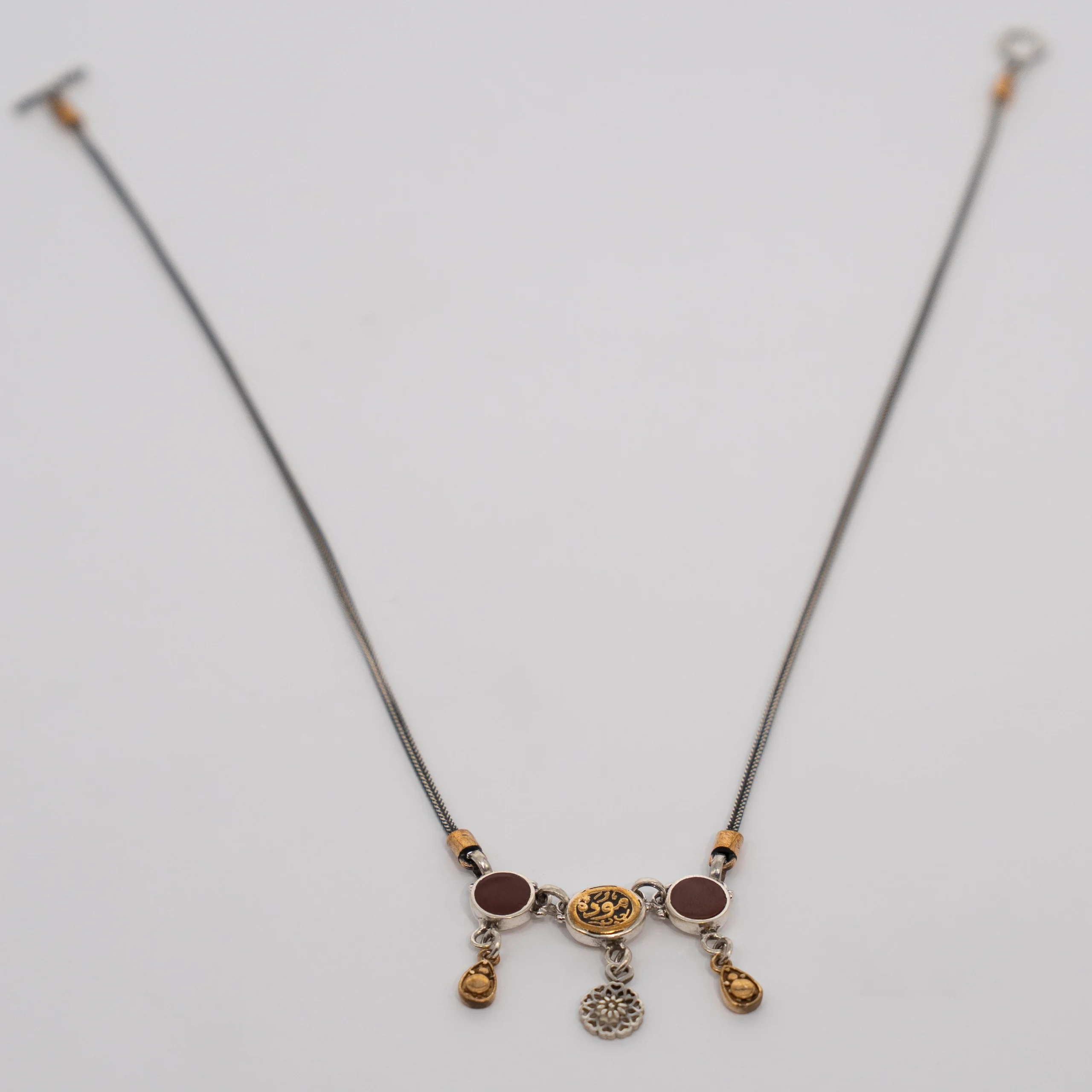 Silver Necklace with Agate Stone - Image 3