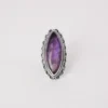 925 Silver Ring with Natural Amethyst Stone