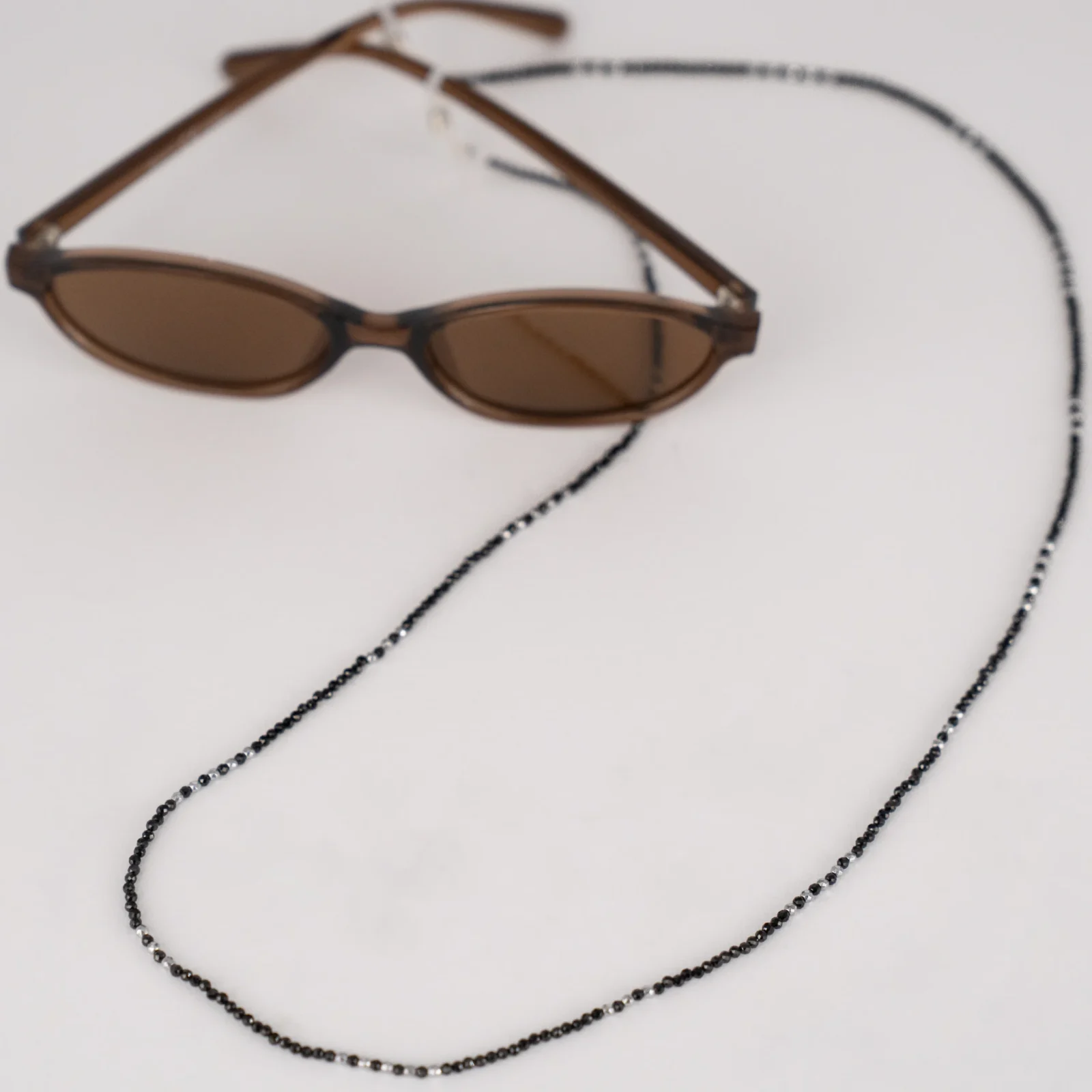 Hematite and Pearl Eyeglass Chain