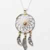 Silver dreamcatcher pendant