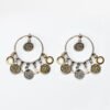 Silver earring Engraved with “مكانك فى القلب و سعاده وفالله خير حافظا ”